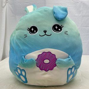 Squishmallow Justice Bunny w/Donut 21" Plush Stuffed Toy Kellytoy Teal